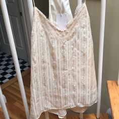 Brand New (Tags Still On) Cami Nyc Tank Top! Perfect Condition, Just Did Not Look Good With Skin Complexion. White Silk Camisole For Spring, Elegant Lace Camisole For Beach, Chic Beige Camisole For Daywear, Elegant Lace Trim Camisole For Brunch, Chic Wedding Camisole For Spring, Cami Nyc, Skin Complexion, Womens Cami, Tank Top