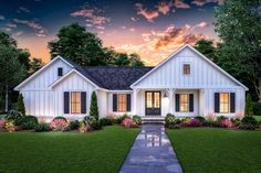 this is an artist's rendering of the farmhouse style house plans for your home