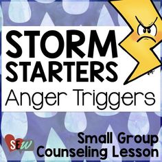 the front cover of storm starter's anger triggerers, with an image of a lightning