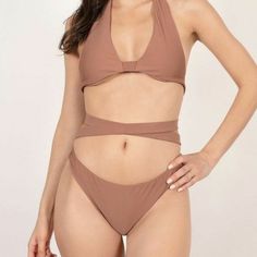 Very Flattering Size Small Washed But Never Worn! The Straps Are All Connected So It Makes It Easier To Put On! No Cup Pads In The Top...There Is No Spots For Them Either...If Need Be You Could Proably Cut Little Slits To Make Them? Tobi Brown, Put On, Womens Swim, The Top, Swimming, Women Shopping, Color