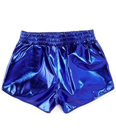 From Iscream&#x2C; these shorts feature:Metallic materialFabric-covered elastic waistbandFront pocketsPull-on stylingPolyesterMachine wash/dry flatImported. Dillard's, Blue Shorts, Elastic, Collage, Halloween, Pins, Blue, Quick Saves, Clothes