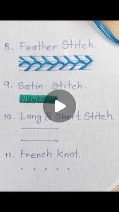 a video demonstrating how to sew the stitchs on a t - shirt with french knot