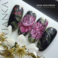 Hand Nails, 2022 Nails, Lovely Nails, Nails Fashion, Floral Nail Art, Flower Nail, Beauty Clothes, Floral Nails, Flower Nails