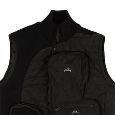 Men's Puffer Vest Black Ribbed Cotton/Quilted Nylon Front Zip Pockets White Embroidered Logos Asymmetrical Hem 100% Polyamide/100% Cotton Made in Italy 95-ACW-0002LH Mens Puffer Vest, Versace Handbags, Black Puffer, Ermenegildo Zegna, Outerwear Vest, Women Men Shoes, Versace Men, Black Rib, Denim Jumpsuit