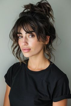 19 Hairstyles For Thick Wavy Hair You'll Love Thick Wavy Hair With Curtain Bangs, Shag Hairstyles Medium Wavy Hair, Hair Cuts With Curtain Bangs Wavy, Wavy Hairstyles Medium With Bangs, Short Hair Wavy Bangs, Long Thick Hair Bangs, Layered Wavy Haircuts With Bangs, Wavy Shag Haircut With Bangs, Dark Wavy Hair With Bangs