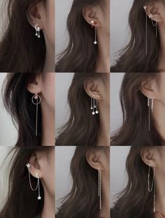 قلادات متدلية, Pretty Ear Piercings, Pretty Jewelry Necklaces, Jewelry Accessories Ideas, Jewelry Design Earrings, Girly Accessories, Classy Jewelry, Fancy Jewellery, Fancy Jewelry