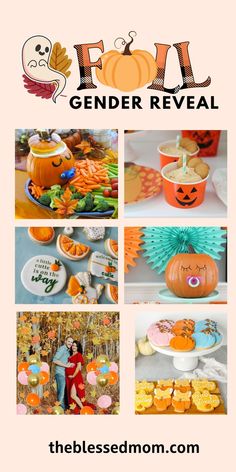 fall gender reveal ideas Gender Reveal Themes Fall, Fall Themed Gender Reveal, Halloween Gender Reveal Ideas, Fall Gender Reveal Ideas, Halloween Gender Reveal, Gender Reveal Games, Gender Reveal Themes, Gender Reveal Ideas, Gender Reveal Decorations