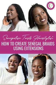 Senegalese twists are a beautiful protective hairstyle that is popular among naturals. If you're looking to do your own Senegalese twists, this is your guide to creating them (with extensions). Click to explore. Braid Sizes, Rope Twists, Twists Hairstyles, Senegalese Twist Hairstyles, Senegalese Twists, Transitioning Hairstyles