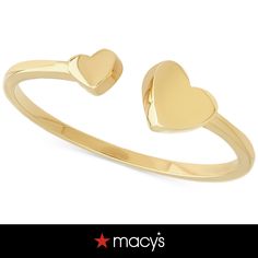 in stock Macy's 14k Yellow Gold Rings, Macy's 14k Gold Promise Ring, Macy's Yellow Gold 14k Rings, Macy's 14k Gold Rings For Gifts, Macy's 14k Gold Rings As Gift, Macy's Fine Jewelry For Promise Ring, Macy's 14k Gold Rings For Anniversary, Macy's Fine Jewelry Rings As A Gift, Adjustable 14k Gold Heart Ring