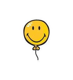 a yellow balloon with a smiley face on it