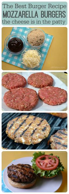 the best burger recipe for mozzarella burgers is in the patty