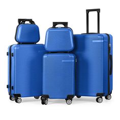 When you want to travel in style but don’t want to break the bank, the Parallel 5 Piece Set is the perfect set for you. Inspired by modern travel, you really can't go wrong with this classic design. Outfitted with an unbreakable ABS + polycarbonate shell, retractable pull handle, TSA-approved lock, smooth and silent wheels, and thoughtfully designed interior. All suitcases can nest inside for easy storage. Excess Baggage, Denim Essentials, Train Stations, Suitcase Set, Set Cover, Travel In Style, Travel Set, Luggage Sets, Short Trip