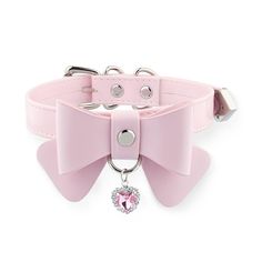 PRICES MAY VARY. 🎈SOFT MATERIAL🎈: This kawaii bow collar for women crafted from high-quality vegan leather with two layers sewn together, not only boasts enhanced firmness but also offers a soft and comfortable feel, ensuring a long-lasting and comfortable wear. 🎈CUTE LEATHER BOW🎈: The heart collar choker's cute leather bow, adorned with a heart-shaped rhinestone, adds a three-dimensional quality to your look, making it stand out from other materials and infusing your style with charm and sw Kawaii Choker, Pet Regression, Pink Choker Necklace, Bow Choker, Pink Choker, Necklace For Girls, Women Crafts, Bow Collar, Bow Necklace