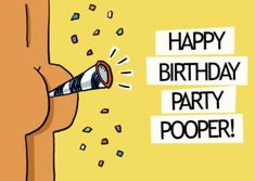 a birthday party pooper with confetti coming out of it