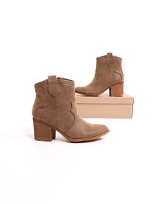 Step out with style in the NO WEST FOR THE WICKED BOOTIE! Crafted from faux leather and featuring a 2.5" block heel, this bad boy is sure to turn heads. The side zipper closure means no more fiddling around – just zip it up and hit the streets! Plus, the synthetic upper and cushion footbed ensure that you'll be dancing 'til the break of dawn with maximum comfort. What more could you want? Synthetic Materials l 2.5" Heel l True to Size Break Of Dawn, Synthetic Materials, Chinese Laundry, Stepping Out, Bad Boy, Shoe Box, The Streets, No More, Side Zipper