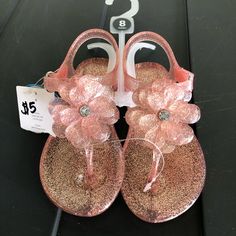 New Sparkly Jelly Sandals Cute Non-slip Sandals For Party, Non-slip Sandals For Party In Spring, Non-slip Sandals For Spring Party, Pink Plastic Party Sandals, Cute Open Toe Plastic Sandals, Pink Plastic Sandals For Spring, Pink Closed Toe Plastic Sandals, Pink Round Toe Plastic Sandals, Adjustable Plastic Sandals For Spring