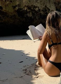 Beach Reading, Summer Aesthetic, A Book, Summer Vibes, A Woman, The Beach, Reading, White, Instagram