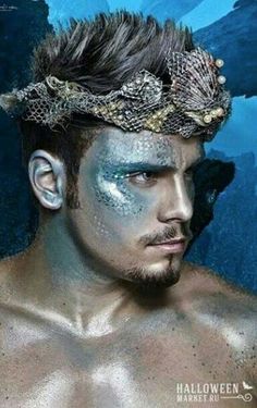 Halloween Hombre, Halloween Mermaid, Makeup Zombie, Zombie Man, Fantasy Make-up, Mermaid Halloween Costumes, Costume Carnaval