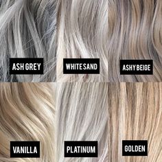 Michigan Balayage Specialist on Instagram: “I love how there are so many different tones of blondes and we all have so many names for them. Here are a few of my favorite tones and…” Lob Highlights Blondes, Highlighted Blonde, Grey Blonde Hair, Grey Blonde, Gray Hair Highlights, Balayage Hair Blonde, Brown Blonde Hair