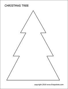 a christmas tree cut out from paper with the words,'christmas tree'on it