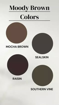 the names of different shades of brown