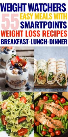 Weight Watchers Meals with Points Weight Watchers recipes that make losing weight & staying healthy easy! 55 Weight Watchers recipes for breakfast, lunch, dinner, & dessert with points /smartpoints! With make ahead recipes for the crockpot and easy Weight Watchers meals you can make in 30 minutes or less you don’t want to miss this!#ww #Weight_watchers #smartpoints #healthyrecipes Easy Weight Watchers Meals, Weight Watchers Recipes, Weight Watcher Dinners, Diet Recipes Flat Belly, Diet Breakfast Recipes