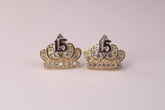 10K Yellow Gold CZ Quinceanera Queen Earrings / Anos 15 Birthday Earrings / Heavue / 10K Gold Quinceanera Crown Queen Earrings * Metal : 10k Gold * Condition : Brand New * Finish : Polished * Avg Weight:  2.42g * Gemstone: Cubic Zirconia RETURNS & EXCHANGES I gladly accept returns, exchanges, and cancellations Contact me within: 3 days of delivery Ship items back within: 7 days of delivery Request a cancellation within: 24 hours of purchase The following items can't be returned or exchanged Beca Gold Quinceanera Crown, Gold Quinceanera, Quinceanera Crown, Birthday Earrings, Crown Queen, 15 Birthday, Queen Earrings, Earrings Metal, 15th Birthday