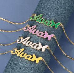 Express yourself this summer in a unique way. Mix and Match colors to match any outfit. Color fill Custom name necklace comes in 7 colors. Personalize your name or your loved ones on this fun and elegant necklace. Perfect gift for family members and friends. Hypoallergenic Necklace, Best Friend Day, Nameplate Necklace, Enamel Necklaces, Name Jewelry, Custom Name Necklace, Letter Necklace, Elegant Necklaces, Enamel Jewelry