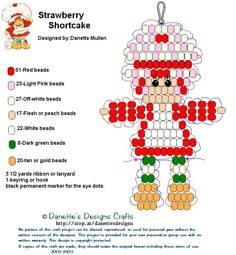 a cross stitch teddy bear ornament with instructions for it's colors and sizes