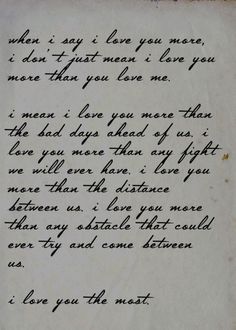 an old letter written in black ink with the words love you are not on it