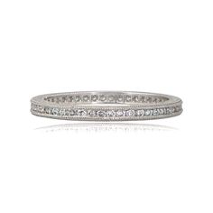 Amour-Éternité-Wedding-Band-11261-TV Classic Diamond White Channel Set Eternity Band, Classic Diamond White Eternity Band With Channel Set, Classic Channel Set Diamond White Eternity Band, Classic Diamond Eternity Band With Channel Set, Classic Eternity Band With Channel Setting For Formal Occasions, Elegant Platinum Channel Set Eternity Band, Classic White Gold Diamond Ring With Decorative Band, Classic Channel Set Eternity Band For Formal Occasions, Classic White Gold Bands With Channel Set