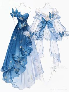 Wonderland Clothes, Vestidos Anime, Dreamy Gowns, Fancy Gowns