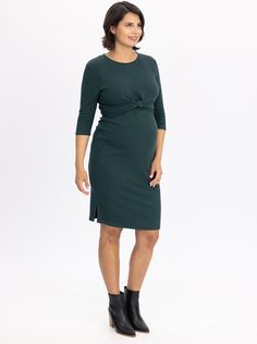 Our gorgeous fitted ribbed dress drapes effortlessly over your curves and offers plenty of stretch for every stage of pregnancy. With a stylish tie to add to your look and give you easy discreet nursing access. Maternity & nursing friendly Fitted Ribbed Knee Length Half sleeve Stretchy fabric Fabric: 35% Rayon 65% Tie Knot Dress, Maternity Work Dresses, Maternity Work Pants, Loungewear Outfit, Maternity Nursing Dress, Weekend Dresses, Dress Drape, Knot Dress, Drawstring Dresses