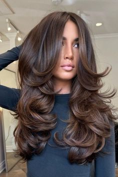 long butterfly cut Layered Thick Hair, Haircuts For Long Hair With Layers, Long Layered Haircuts, Long Layered Hair, Haircuts For Long Hair, American Beauty, Long Hair Cuts