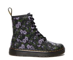 Dr. Marten's Zavala Primrose Women's Combat Boot There's no Boot like Dr. Marten's, and this Zavala Primrose combat Boot is a floral style that will surely add romantic zeal to any outfit. The leather upper has the timeless combat Boot style you know and love from Dr. Marten's, but with a bold print for a modern touch. Leather upper Lace-up closure Floral print Contrast stitching Lug-style Rubber outsole Black Dr Martens, Combat Boots Style, Dr Martens Womens, Womens Combat Boots, Boot Style, Rack Room, Combat Boot, Floral Style, Birthday Bash