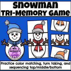 the snowman tri - memory game is shown