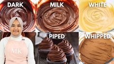 there are three different types of chocolate frosting