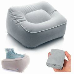 PVC Inflatable Footrest Pillow For Travel Office Home Leg Up Relaxing Feet Tools Under Desk Foot Bus Seat, Chances Of Pregnancy, Airplane Car, Air Pillow, Under Desk, Travel Office, Office Home, Pillow Cushion, Flight