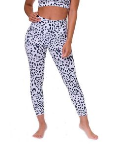 OnzieOnzieHigh Basic Midi White Cheetah LeggingMukha Yoga Cheetah Leggings, Yoga Gear, Yoga Pant, Waist Measurement, Running Leggings, Yoga Shop, Hot Yoga, High Rise Leggings, Womens Size Chart