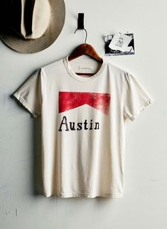 the "cowboy" austin tee – imogene + willie Spring Americana Style Graphic Print T-shirt, Spring Americana Graphic Print T-shirt, Spring Americana T-shirt With Graphic Print, Imogene Willie, Western Vintage, Denim T Shirt, The Cowboy, Design Clothes, Tee Shirt Designs