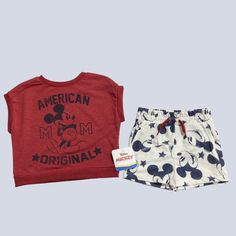 New With Tags. 1 Shirt + 1 Pair Shorts Boy's Size 18 Months. Elastic Waist, Faux/Decorative Drawstring, 2 Pockets. Items Are Stored In A Clean, Smoke Free Environment. Orders Ship Within 1 Business Day Of Payment. Thank You For Your Interest! Red Tee, Baby & Toddler Clothing, T Shirt And Shorts, Disney Mickey Mouse, Boys T Shirts, Shorts Set, Coloring For Kids, Disney Mickey, Toddler Outfits