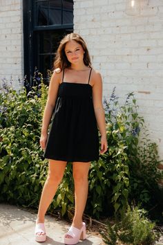 The Kate Mini Dress - J. Madison & Co. Black Mini Babydoll Dress, Mini Flowy Dress, Black Babydoll Dress, Mini Babydoll Dress, Babydoll Style Dress, Poolside Party, Flowy Mini Dress, Babydoll Style, Elegant Styles