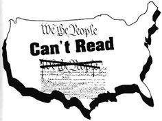 we the people can't read us map in black and white with words on it