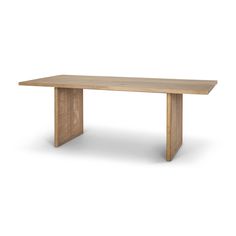 a wooden table on a white background with no one around it or the table top