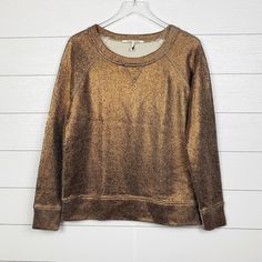 Skaist Taylor Metallic Copper Sweater In Euc In A Size Medium. This Sweater Is Beautiful And Could Be Worn With Jeans Or Slacks. Approximate Measurements: Bust: 19 1/2” Length: 25 1/2” Sleeve: 26 1/2” Gold Crew Neck Sweatshirt For Fall, Copper Sweater, Metallic Sweater, Metallic Copper, Copper Metal, Scoop Neck, Sweaters For Women, Copper, Size Medium