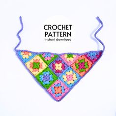 a crochet triangle is shown with the words, crochet pattern instant download