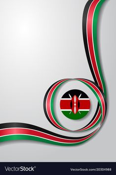 the flag of kenya on a white background