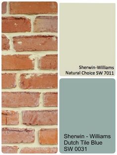 a brick wall with the words sheryln - williams natural choice sw701