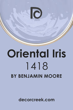 an image of the chemical symbol for orenali iris, by benjamin moore