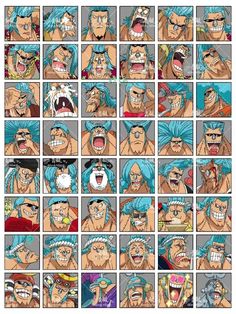 the many faces of one piece of cartoon characters